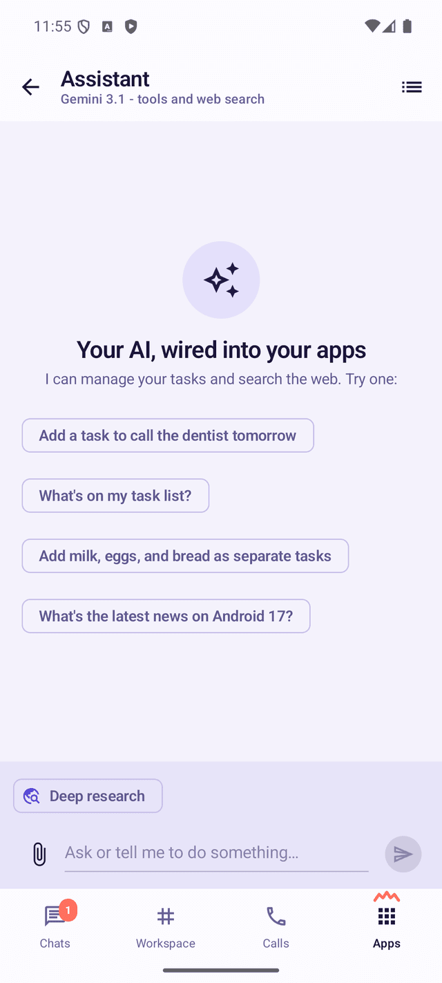 An AI assistant wired into your apps