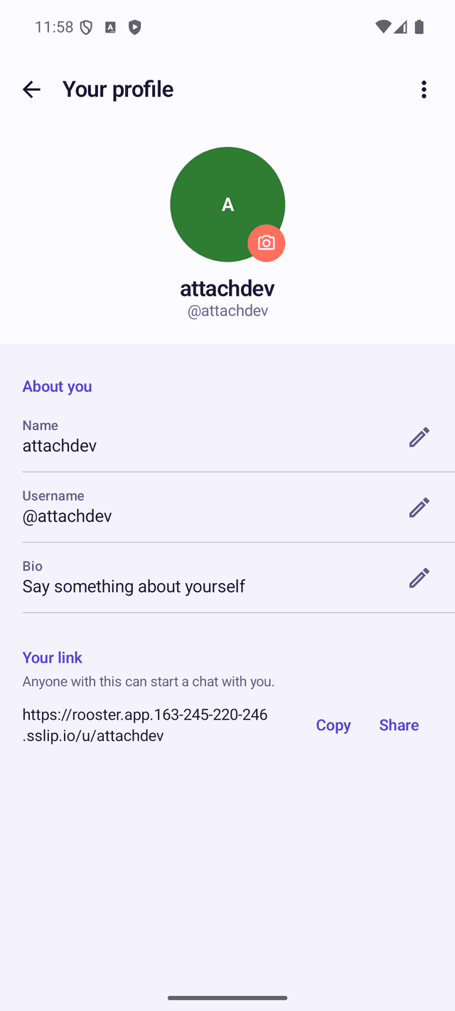 Your profile and identity